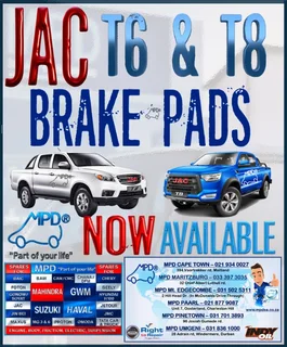 JAC T6 and T8 Brake Pads