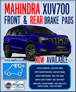 Mahindra XUV700 Front and Rear Brake Pads