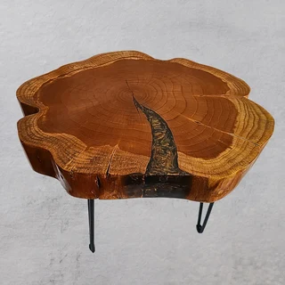 Eucalyptus wood side table