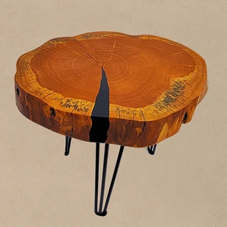 Blue gum cookie side table