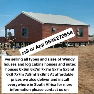 3x6m 4x5m 4x6m log homes for sale