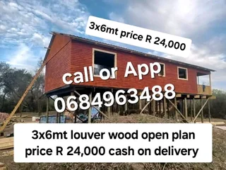 3x6m 4x5m open plan for sale