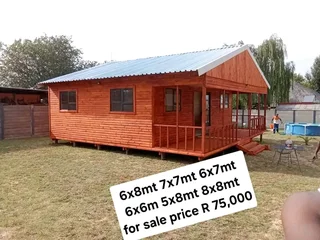 6x8m 7x7m 7x8m log homes for sale