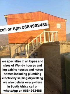 8x8mt 8x9mt 6x9m 2bedrooms kitchen log homes for sale