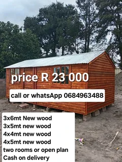 3x6m 3x5m 4x5m 4x4m log homes for sale