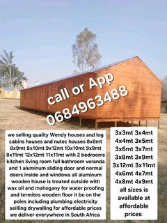 3x6m 3x5m 4x5m log homes for sale
