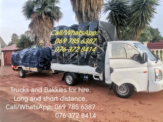 Trucks and Bakkies for hire.