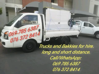 Trucks and Bakkies for hire