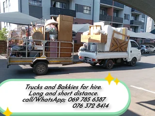 Trucks and Bakkies for hire
