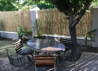 Bambo and wood fancing