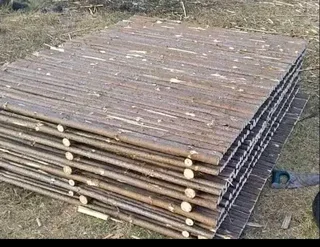 Bambo and wood fancing