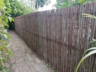 Bamboo and wood fencing