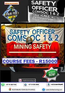 Safety Officer Comsoc, Shift boss/Supervisor, Competent B, first Aid, Fire fighter, SheRep, OHS sch