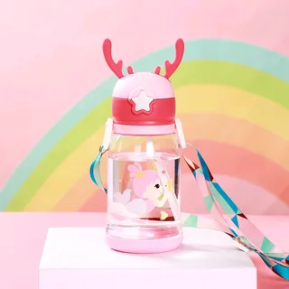 600ml Antler Shaped Water Bottle Kids Water Bottle With Straw Water Cup R80 each Sunday special