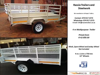 4 m Multipurpose Trailer NRCS approved
