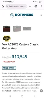 BARGAIN!!! VOX AC10C1 TUBE AMP