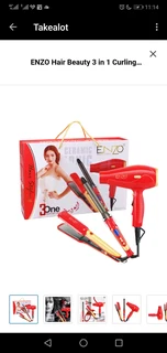 ENZO hair straightener 3 in 1 combo