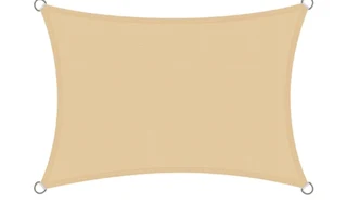 Beige Rectangle Sun Shade Sail for Outdoor Garden 3m x 4m