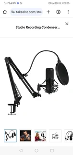 Studio Recording Condenser Microphone Kit for Network Broadcasting BM8W