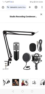 Studio Recording Condenser Microphone Kit for Network Broadcasting BM8W