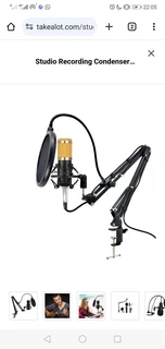Studio Recording Condenser Microphone Kit for Network Broadcasting BM8W