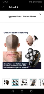 Upgraded 5-in-1 Electric Shaver Hair Clipper Nose Trimmer Grooming KitVGR