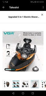 Upgraded 5-in-1 Electric Shaver Hair Clipper Nose Trimmer Grooming KitVGR