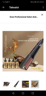 Enzo Professional Salon And Home Hair Straightener With Argan Oils