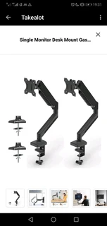 Single Monitor Desk Mount Gas Spring Monitor Arm Adjustable for Max 32-inch