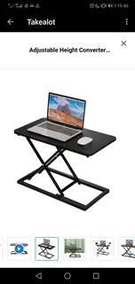 Adjustable Height Converter Standing Desk Riser Lift for Laptop &amp; Monitor