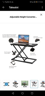 Adjustable Height Converter Standing Desk Riser Lift for Laptop &amp; Monitor