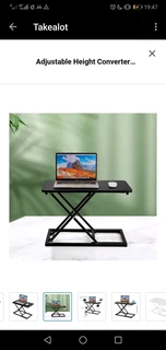 Adjustable Height Converter Standing Desk Riser Lift for Laptop &amp; Monitor