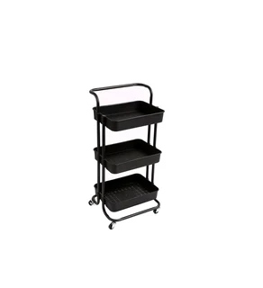 3 Tier Rolling Storage Trolley for Kitchen, Bathroom, Office, Workshop