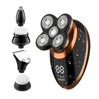 VGR Upgraded 5-in-1 Electric Shaver Hair Clipper Nose Trimmer Grooming Kit
