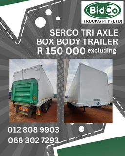 2007 Serco Tri Axle Box Body Trailer