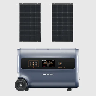 Runhood F2400 Power Station &#43; 2X Voltofy Flexo Pads Combo Deal