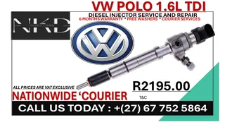 Vw Polo 1.6L TDI Diesel Fuel Injectors