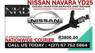 Nissan Navara Yd25(BRAND NEW) Diesel Fuel Injectors