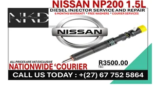 Nissan NP200 1.5L(BRAND NEW)Diesel Fuel Injectors
