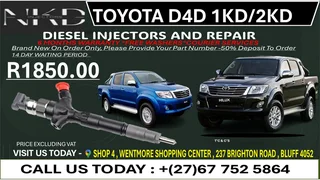 Toyota D4D 1KD/2KD Diesel Fuel Injectors
