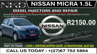 Nissan Micra 1.5L Diesel Fuel Injectors