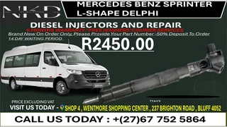 Mercedes Benz Sprinter L-Shape Delphi Diesel Fuel Injectors