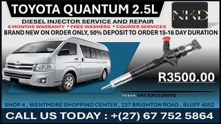 Toyota Qantum 2.5L (BRAND NEW) Diesel Fuel Injectors