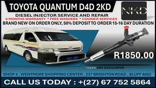 Toyota Quantum D4D 2KD/1KD Diesel Fuel Injectors