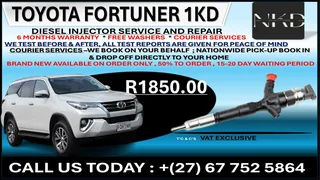 Toyota Fortuner 1KD Diesel Fuel Injectors