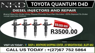 Toyota Quantum D4D (BRAND NEW) Diesel Fuel Injectors
