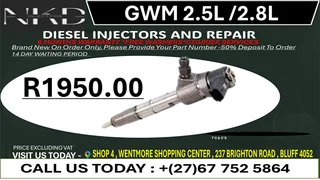 GWM 2.5L/2.8L Diesel Fuel Injectors On Repair & Exchange