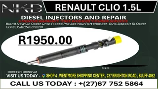 Renault Clio 1.5L Diesel Fuel Injectors