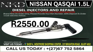 Nissan Qasqai 1.5L Diesel Fuel Injectors