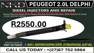 Peugeot 2.0L Delphi Diesel Fuel Injectors